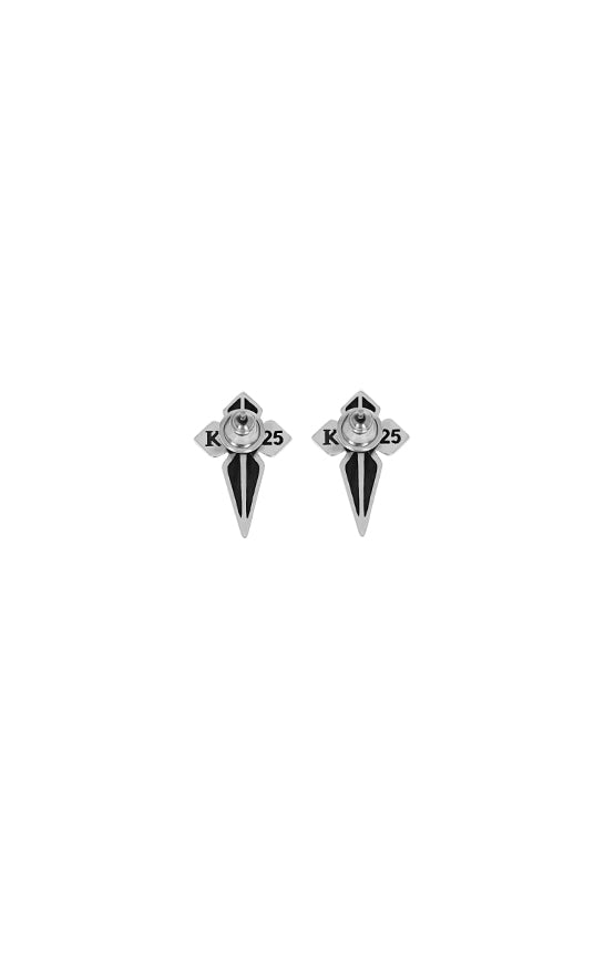 King Baby Pointed MB Cross Stud Earrings