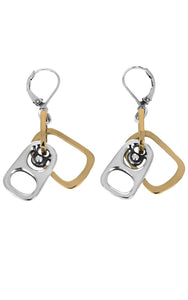king baby sterling silver earrings with 18k gold