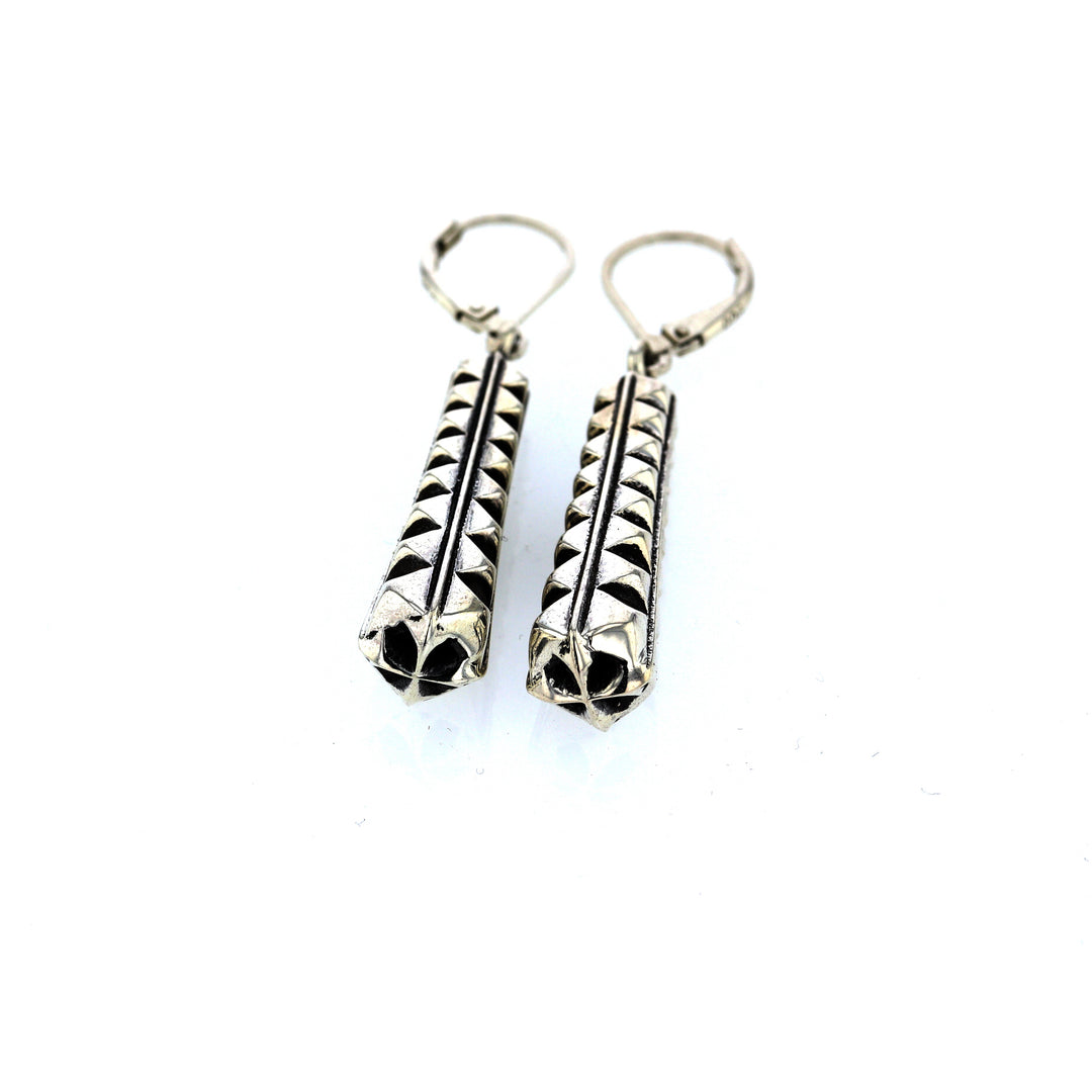 king baby silver citadel earrings