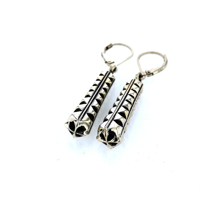 king baby silver citadel earrings