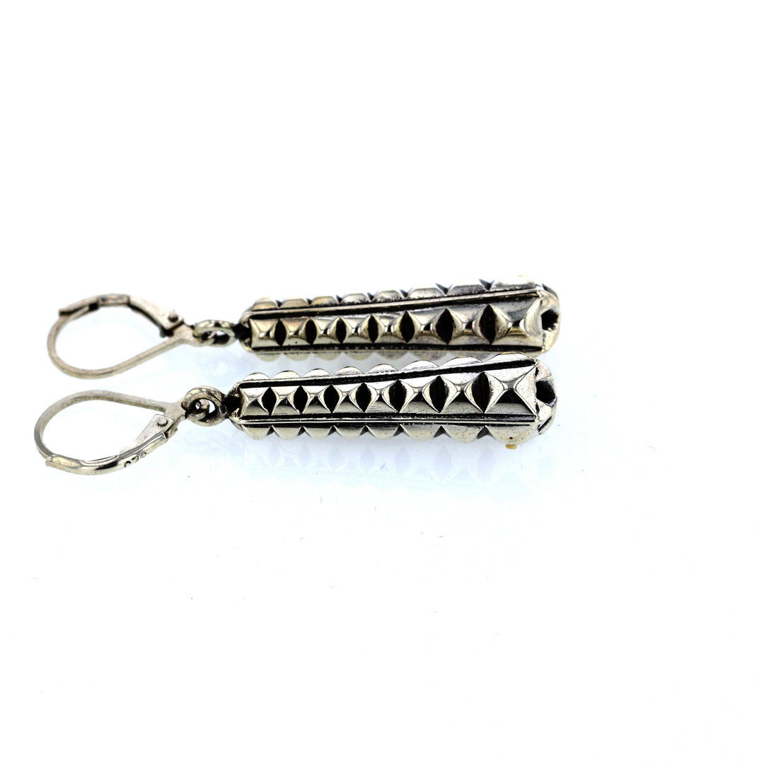 king baby silver citadel earrings