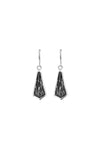 king baby silver hammered drop earrings