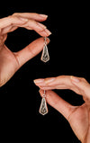 king baby silver hammered drop earrings