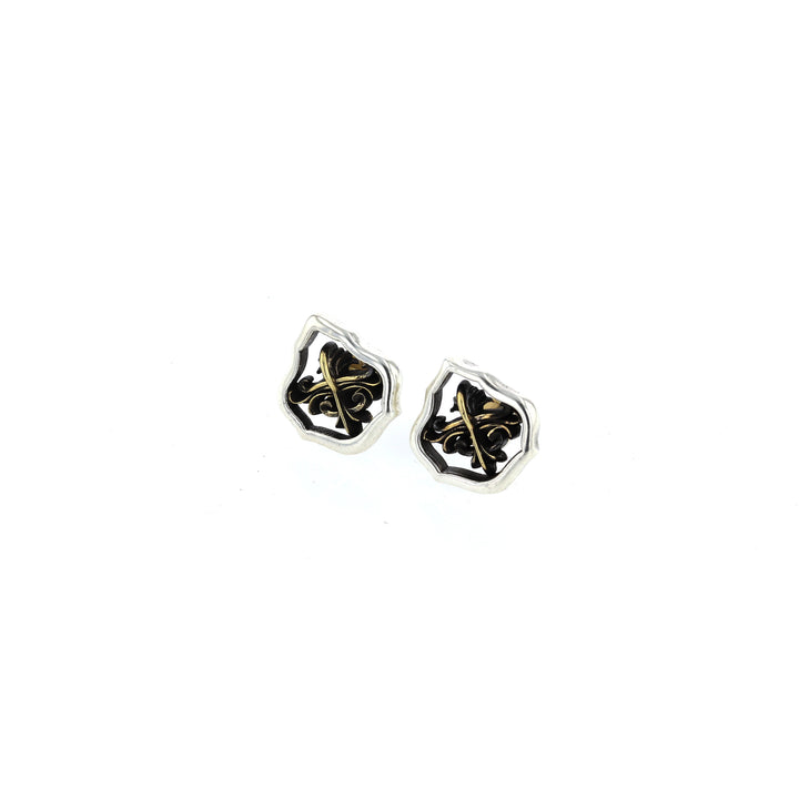 king baby scroll stud earrings