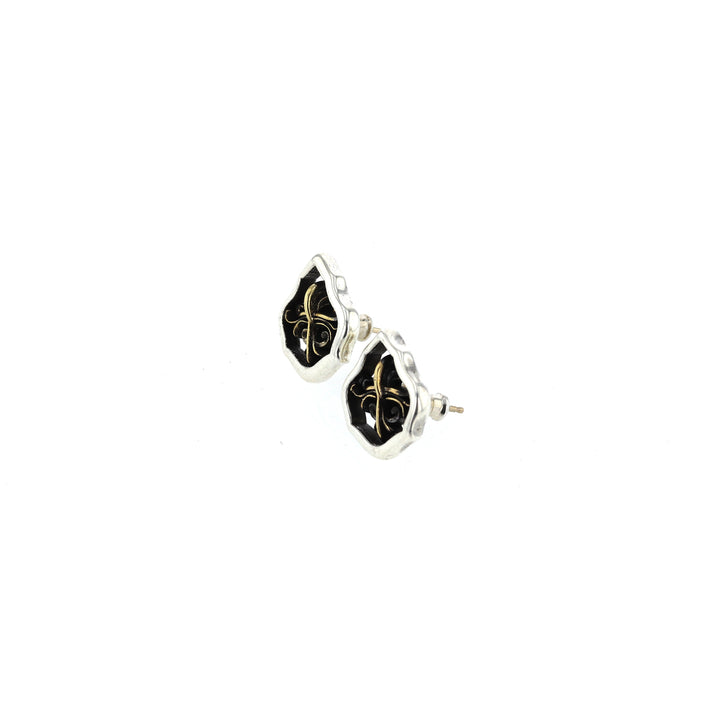 king baby scroll stud earrings