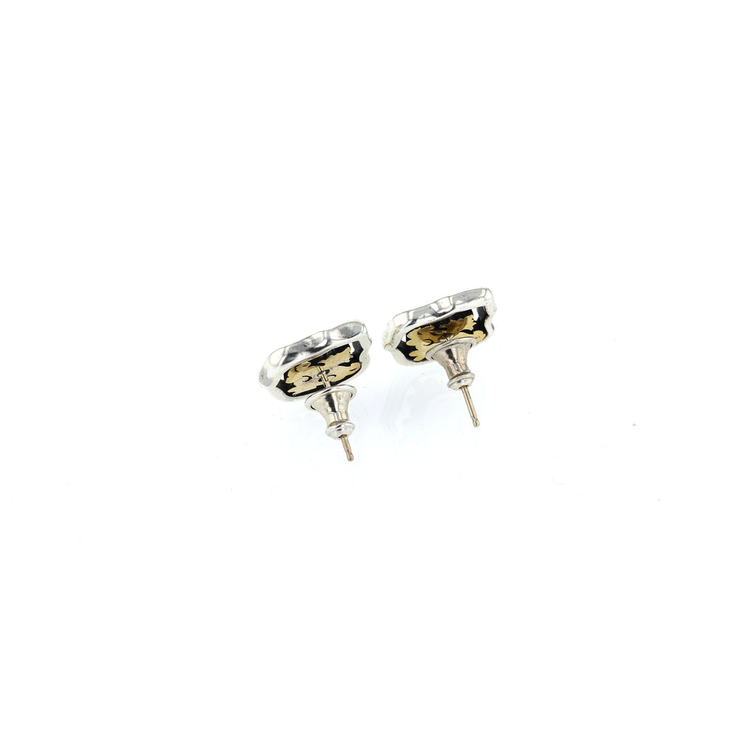 king baby scroll stud earrings