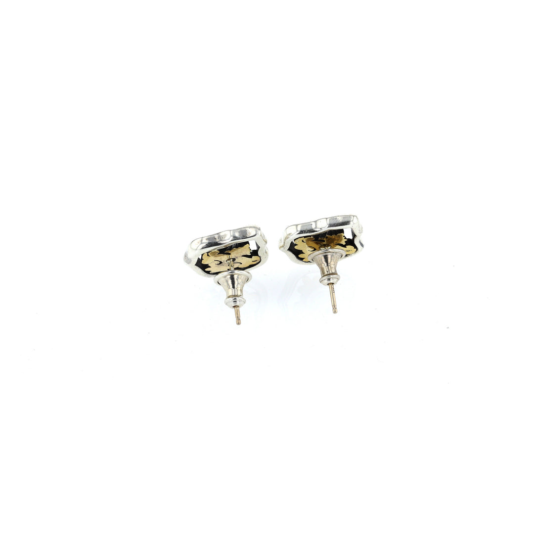 king baby scroll stud earrings