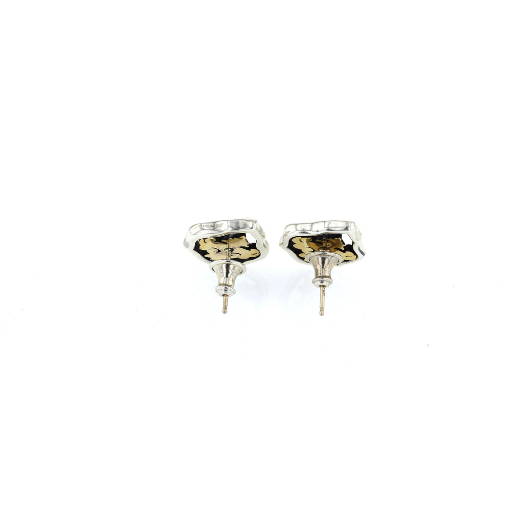 king baby scroll stud earrings