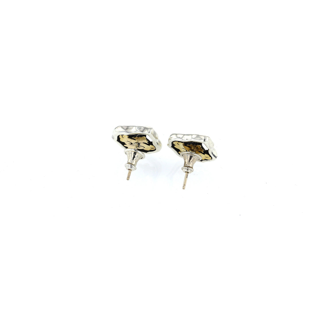 king baby scroll stud earrings