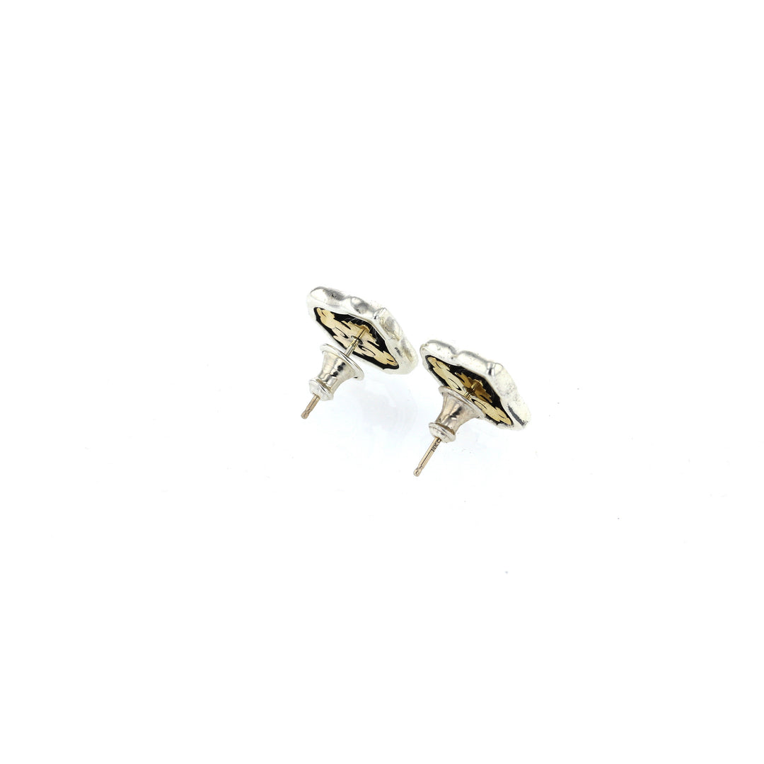 king baby scroll stud earrings