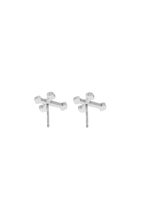 king baby micro traditional cross earrings