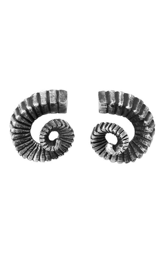 Spiral horn earrings