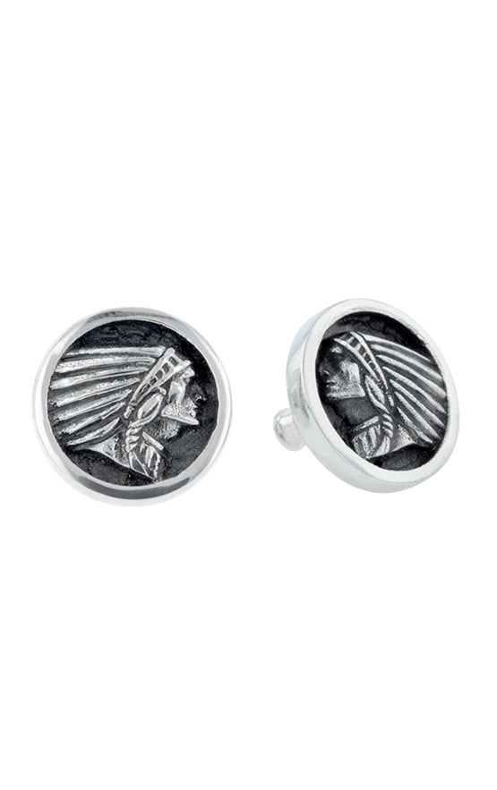 Indian Headdress Coin Stud Earrings