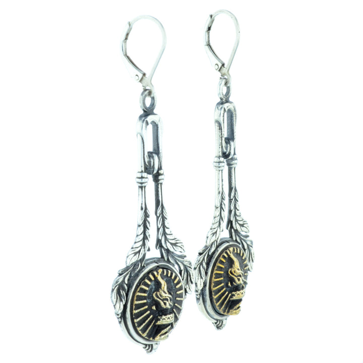 Liberty Torch Concho Drop Earrings