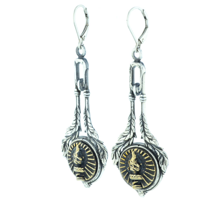 Liberty Torch Concho Drop Earrings