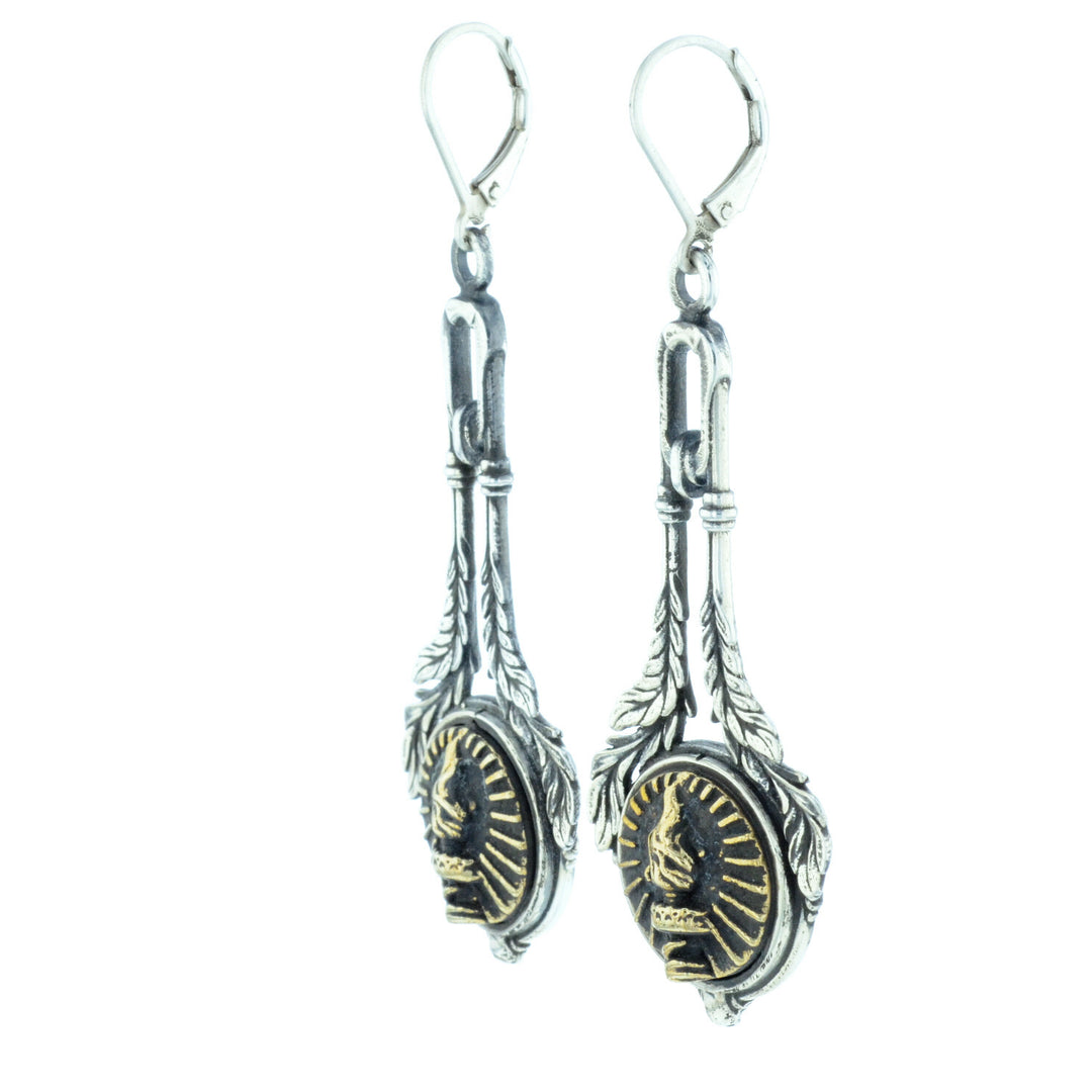 Liberty Torch Concho Drop Earrings