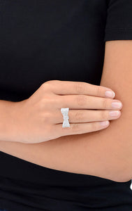 Baby Bow Ring Pave CZ