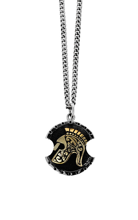 king baby spartan shield pendant