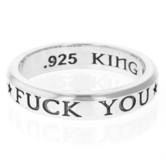 king baby fuck you stackable ring