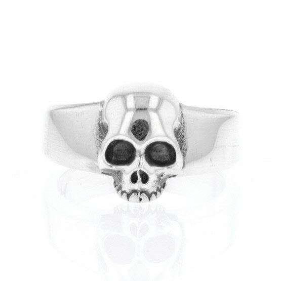 king baby silver skull ring