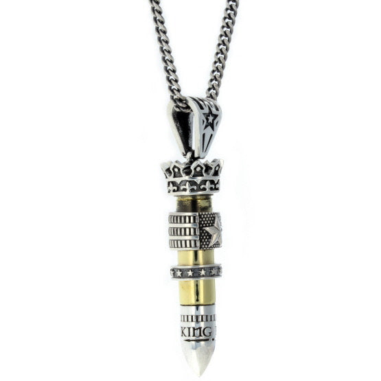 king baby 38 special bullet pendant with flag