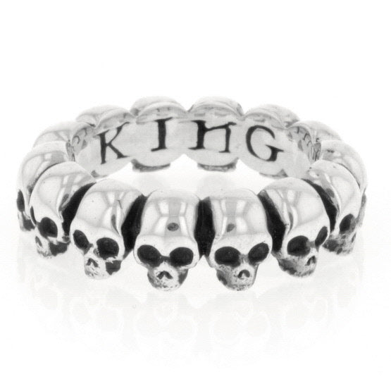 king baby mens skull infinity ring