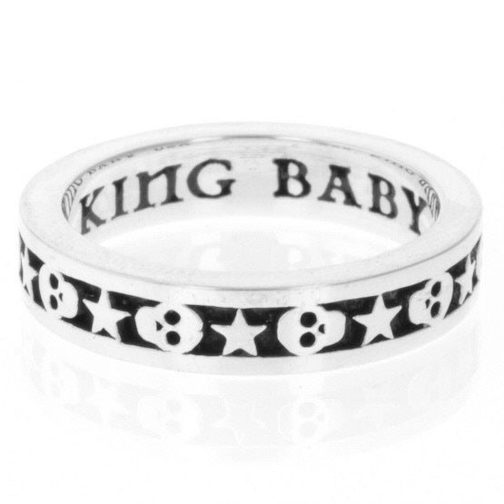 king baby men's star and skull ring