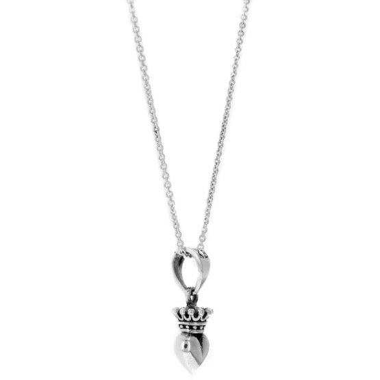 king baby crowned heart pendant