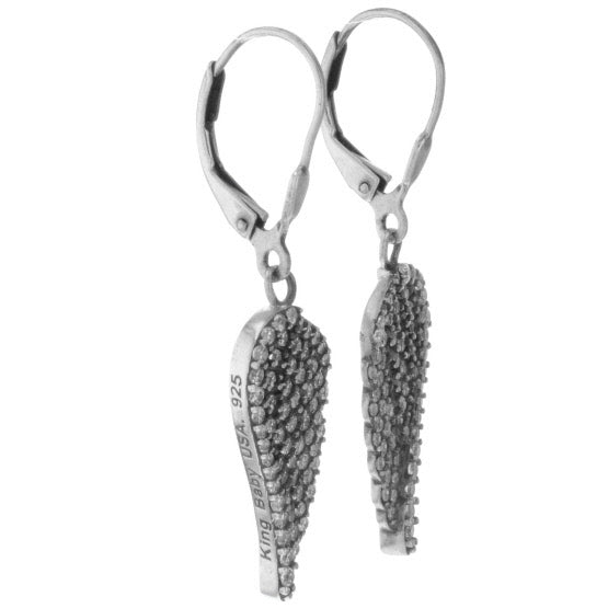 Pave CZ Wing Earrings