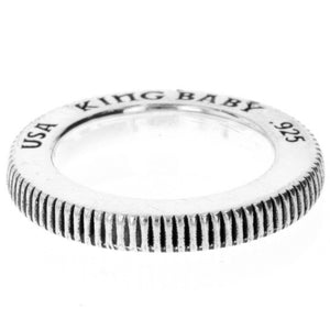 king baby men's silver coin ring
