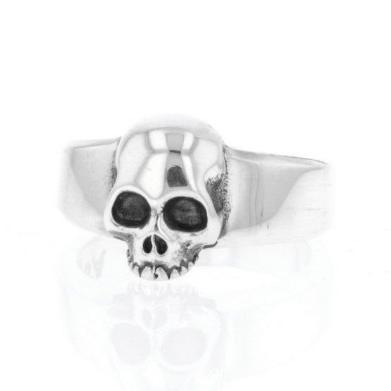 king baby silver skull ring