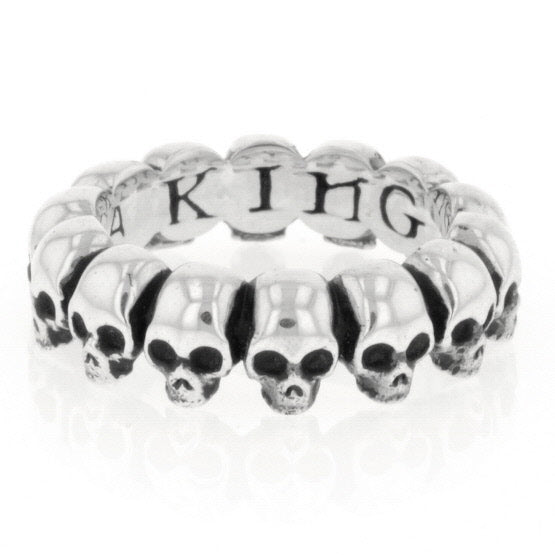 king baby mens skull infinity ring