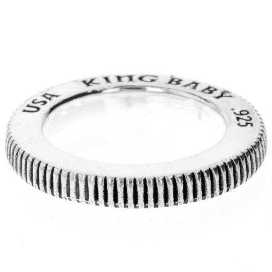 king baby men's silver coin ring