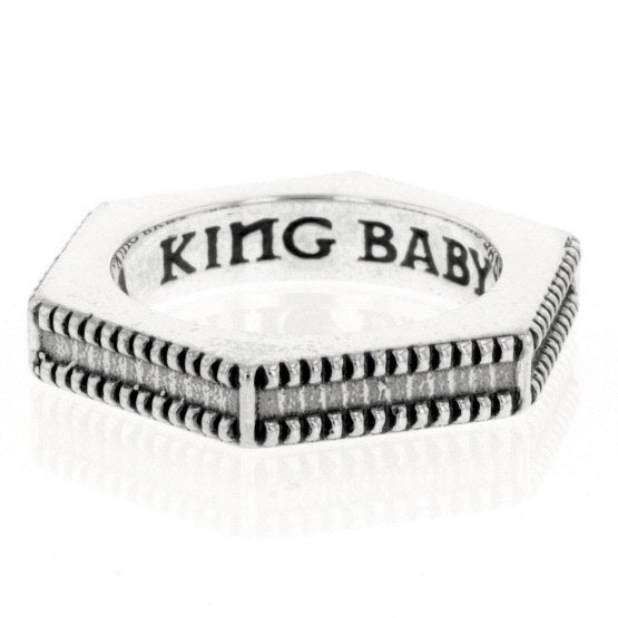 King Baby Hexagon Stackable Coin Edge Ring