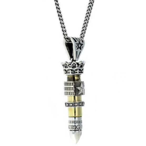 king baby 38 special bullet pendant with flag