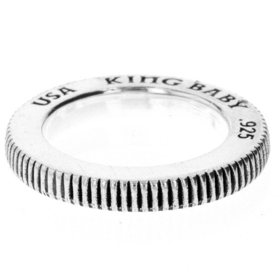 king baby men's silver coin ring