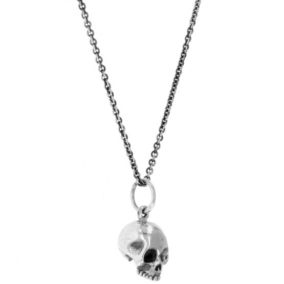 Micro Skull Pendant on Micro Rolo Chain