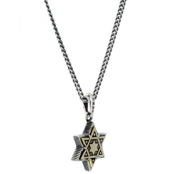 king baby large star of david pendant with gold alloy