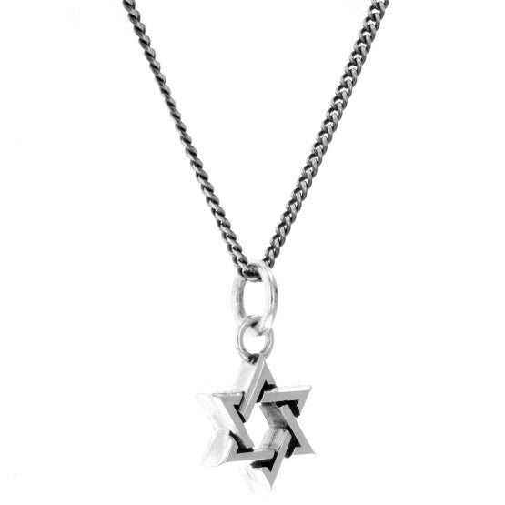 king baby silver star of david pendant