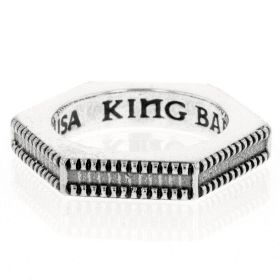 King Baby Hexagon Stackable Coin Edge Ring