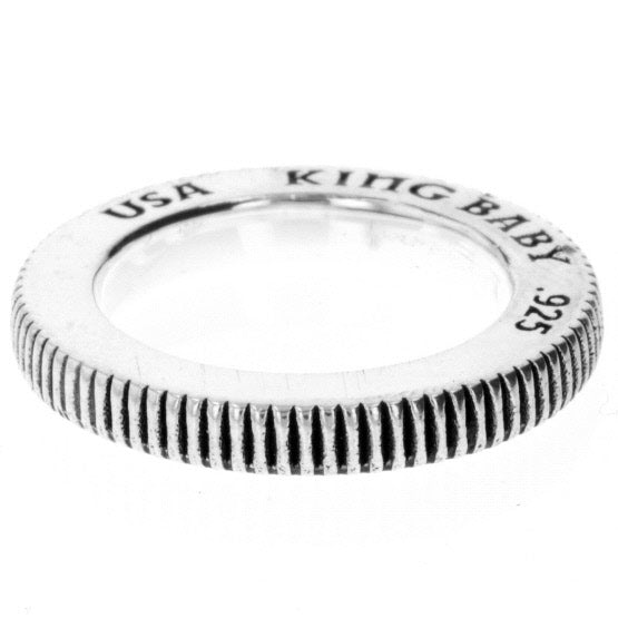 king baby men's silver coin ring