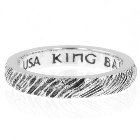 Slashed Texture Stackable Ring