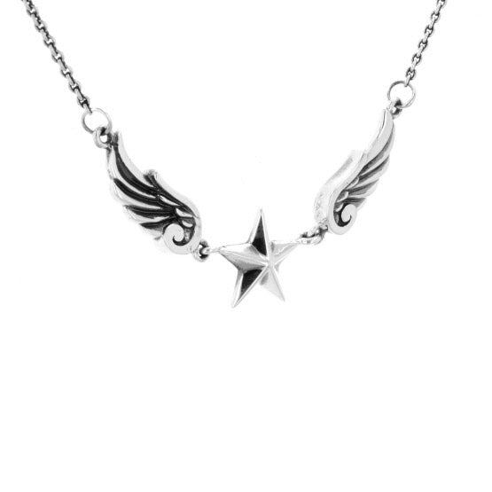 king baby wing star necklace