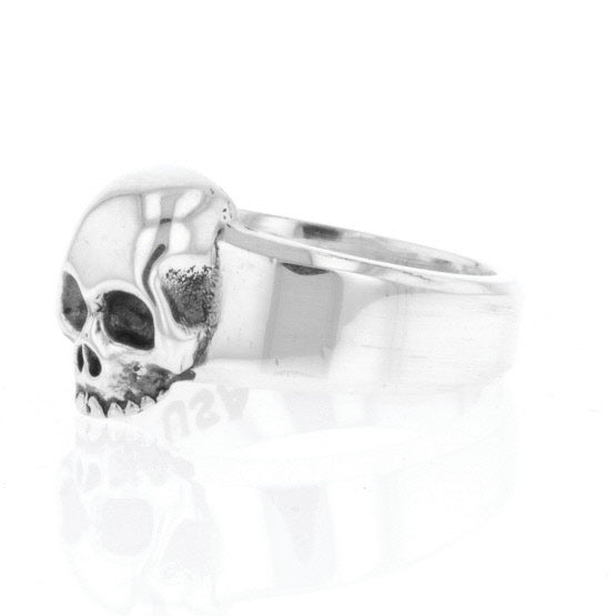 king baby silver skull ring