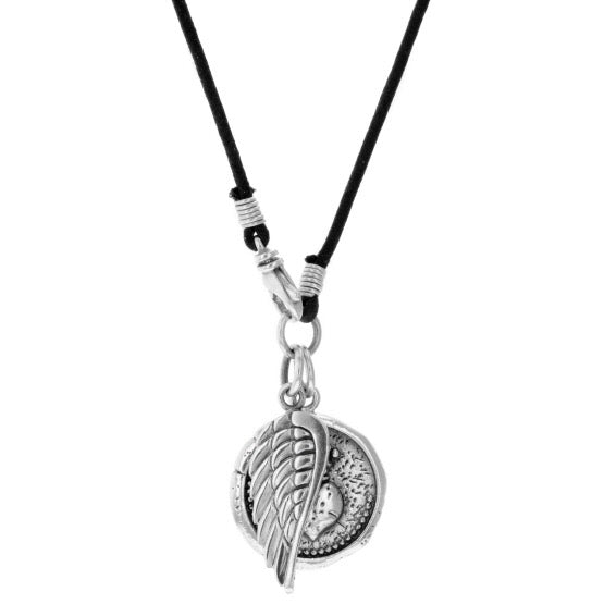 king baby men's crowned heart pendant