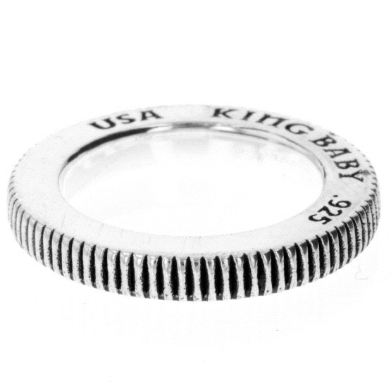 king baby men's silver coin ring