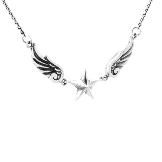 king baby wing star necklace
