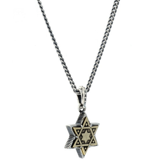 king baby large star of david pendant with gold alloy