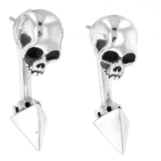 king baby skull earrings