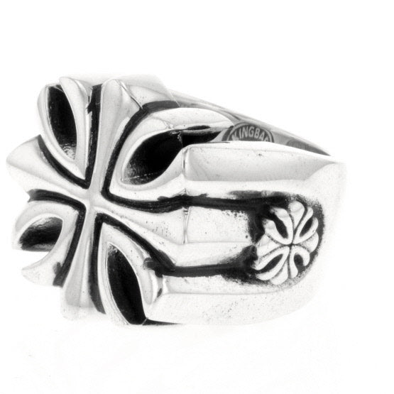 king baby men's gothic cross ring